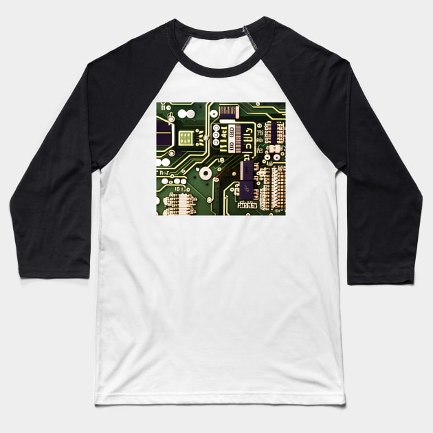 The Language of Electronics Baseball T-Shirt by AlienMirror